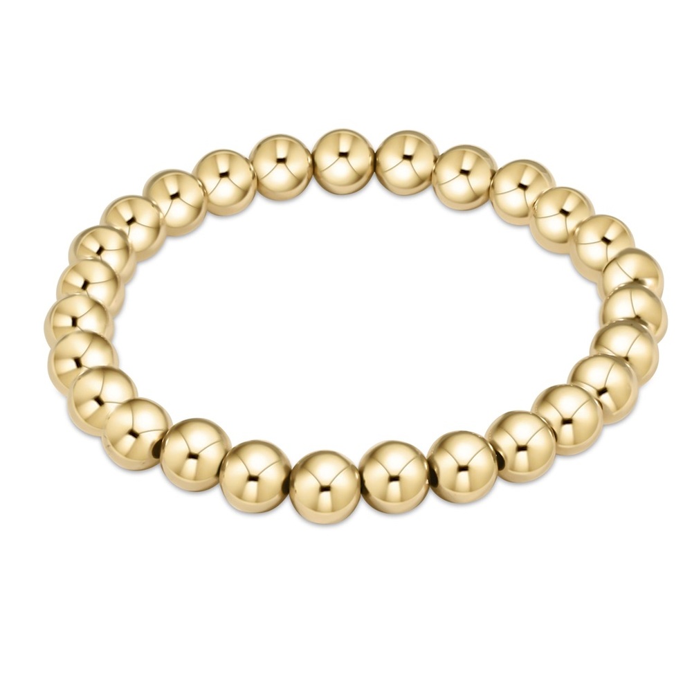 E Newton 7mm Gold Beaded Bracelet